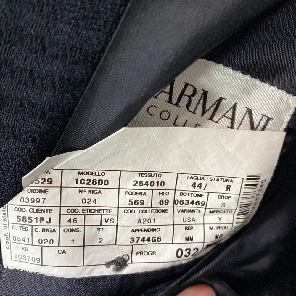 Armani Collezioni for Saks Fifth Avenue blazer‎ jacket plaid grey
